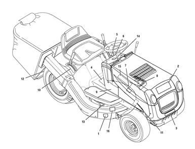 Part Location Diagram of MU44X6817MA Briggs and Stratton Decal, Dash Symbols W1